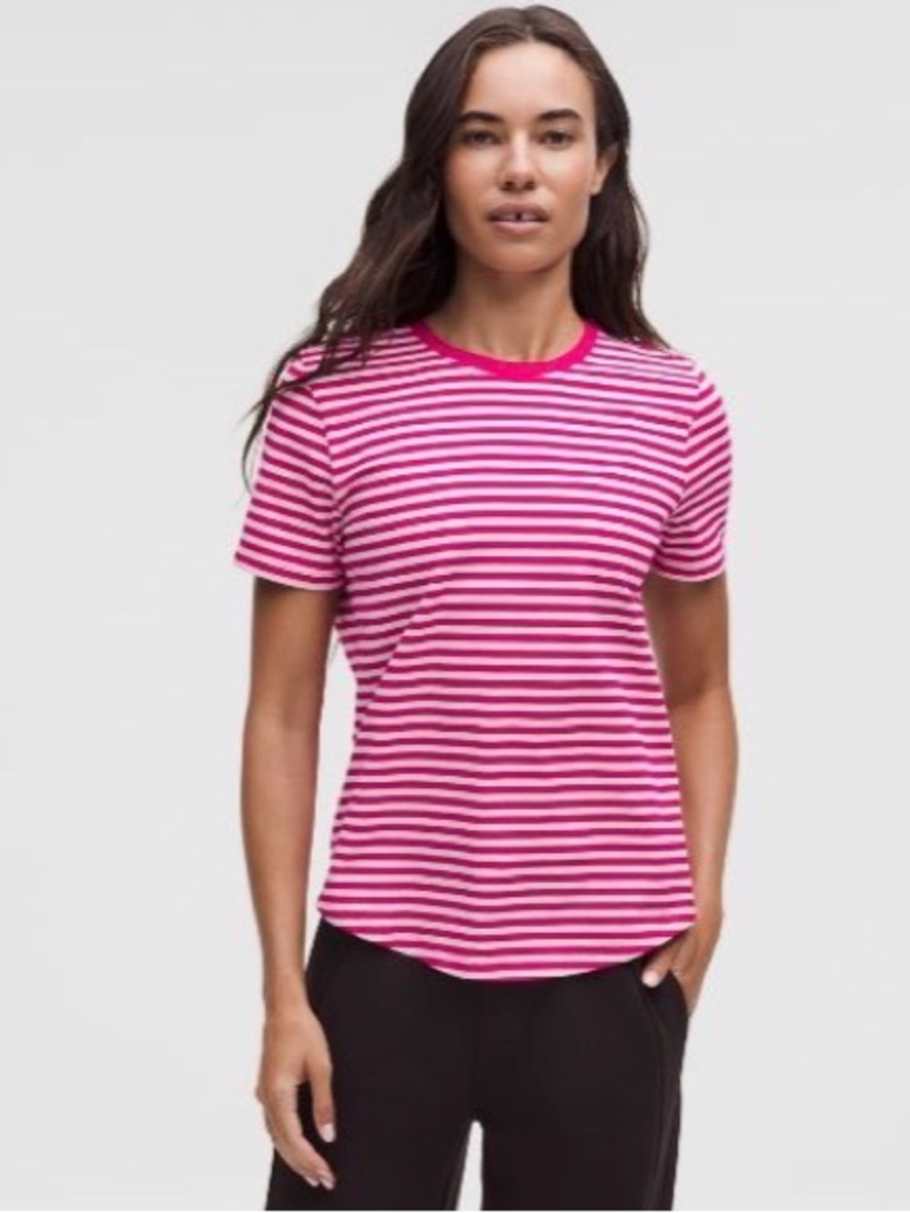 Lululemon Love Crewneck T-Shirt Bold Stripe Calypso